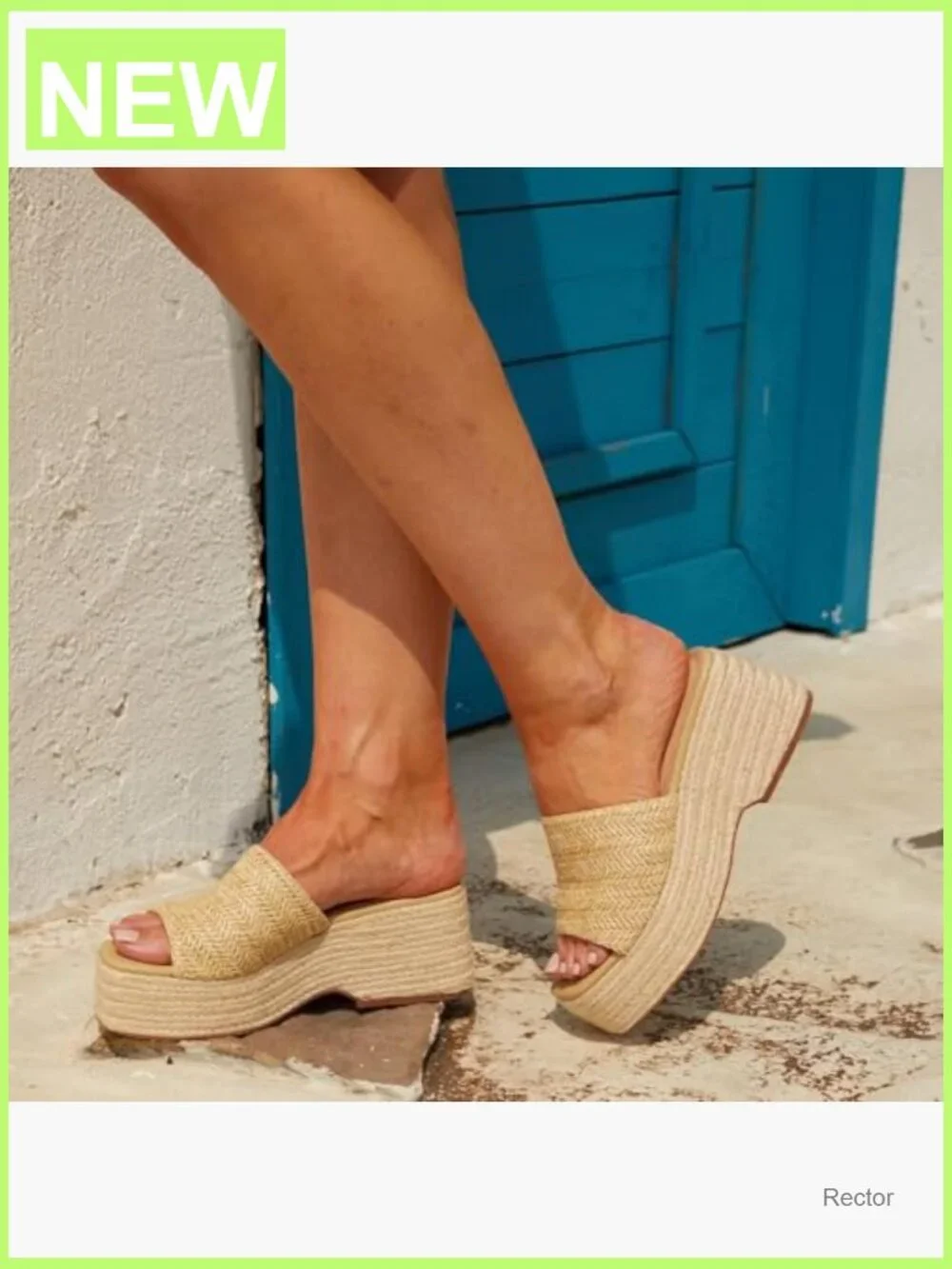 Espadrille Platform Wedges Womens Braided Jute Non-Slip Open Toe Sandals